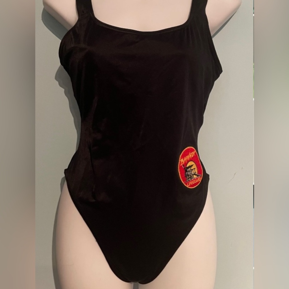 Black High cut " Baywatch" one piece bathing suit